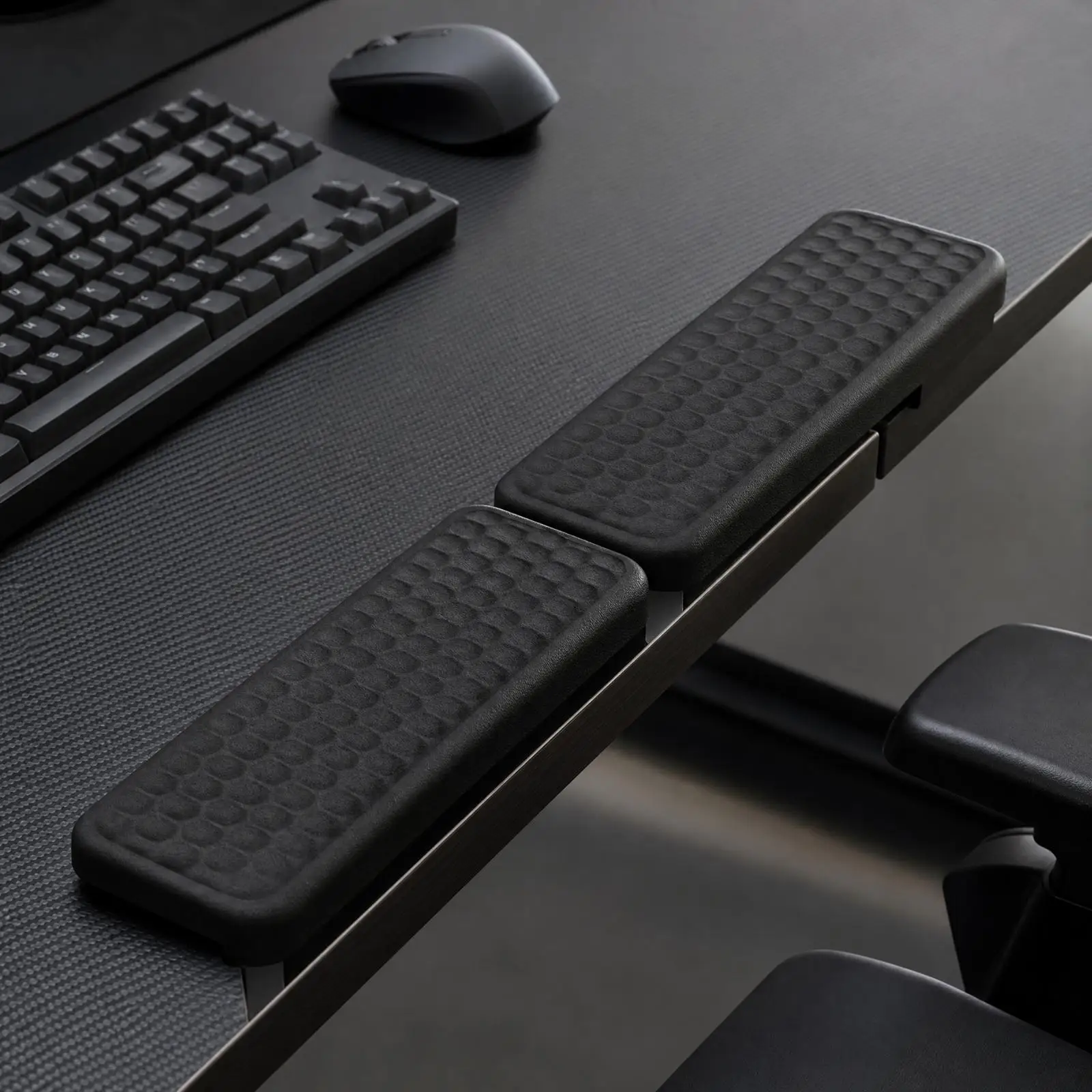 Low Profile Wrist Pad for Desk Edge with Textured Cushion Pattern for Daily Typing and Navigation Support