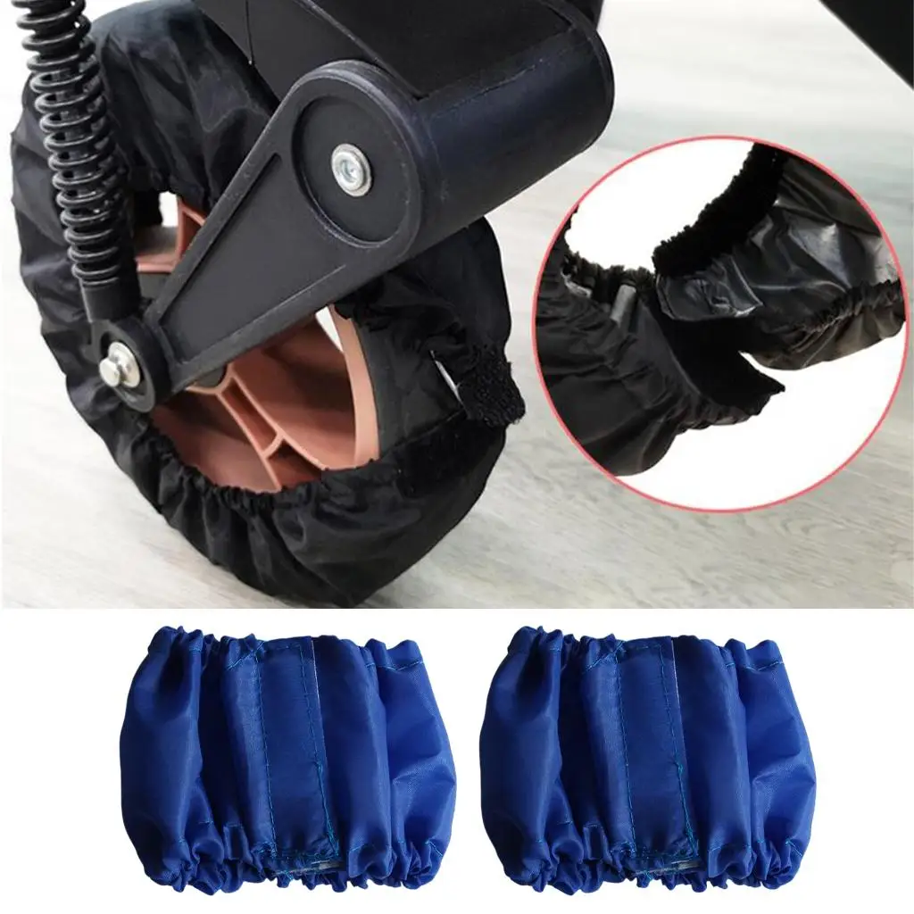 2Pcs Stroller Wheel Cover Classic Dustproof Protector Cover Baby Stroller Wheel