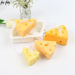 For Fun Cheese Shape Silicone Molds Aromatherapy Candle Mold Handmade Soap Mold Fondant Mousse Cake Chocolate Baking Baking Tray