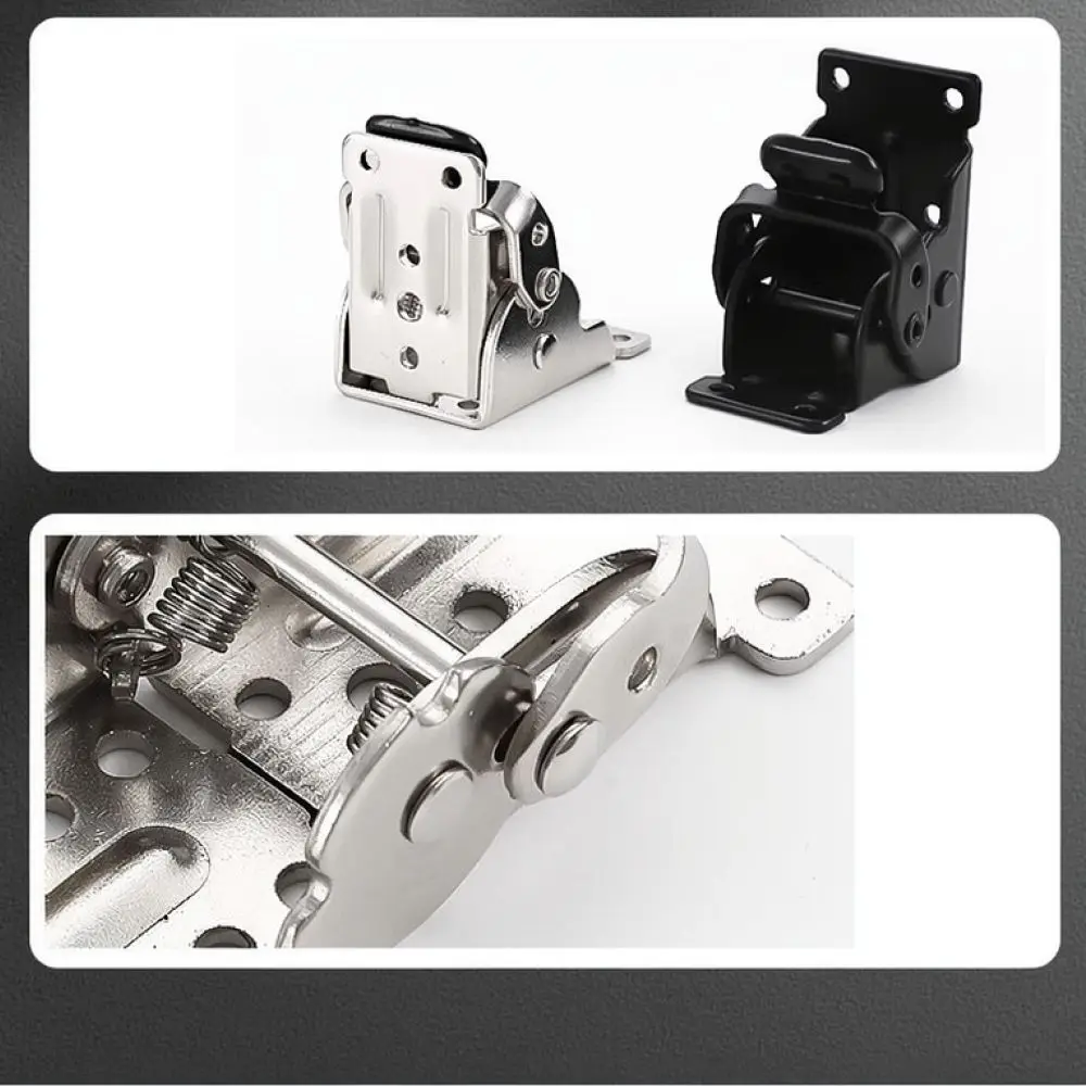 Sturdy Self Locking Folding Hinge For Amada Desk 90 180 Degree Support Joint Cold Rolled Steel Furniture Leg Hardware Accessory