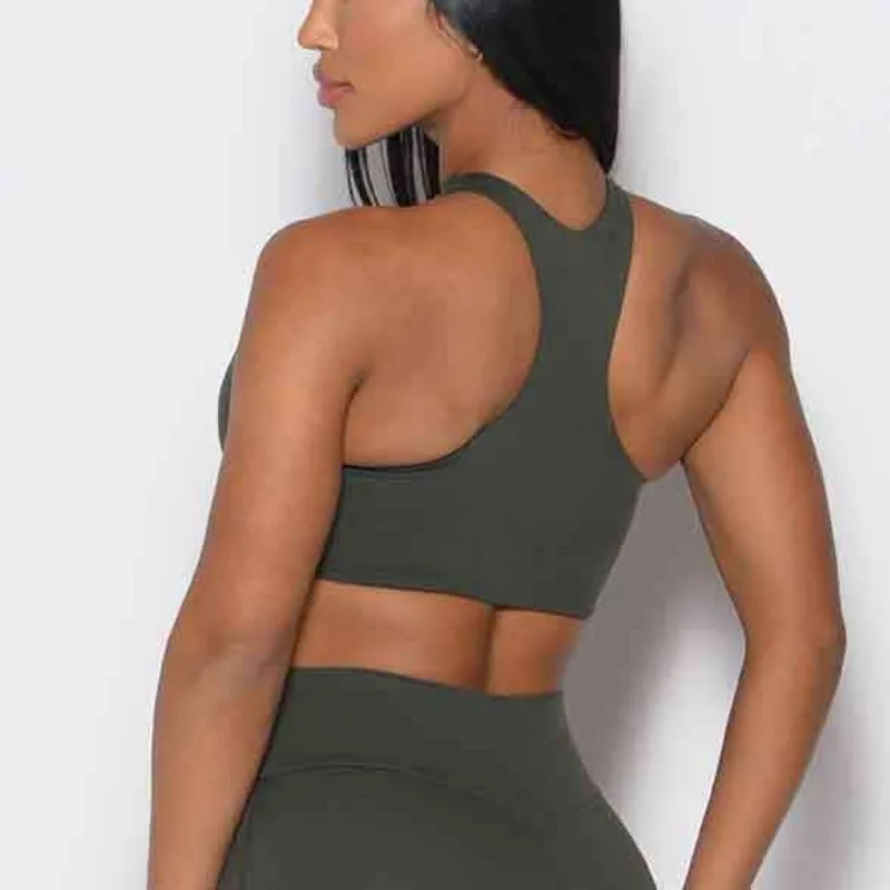 Sports Bra for Outdoor Running, Fitness Vest, Sexy Hanging Neck Cross, High-end Top