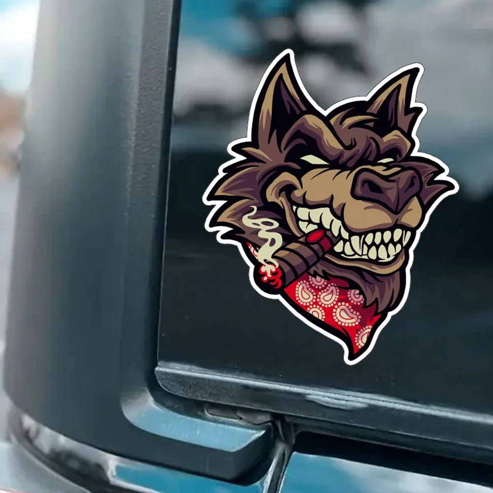 Наклейка Волк Wolf Waterproof Vinyl Car Sticker for Bumper, Window, Truck, Laptop