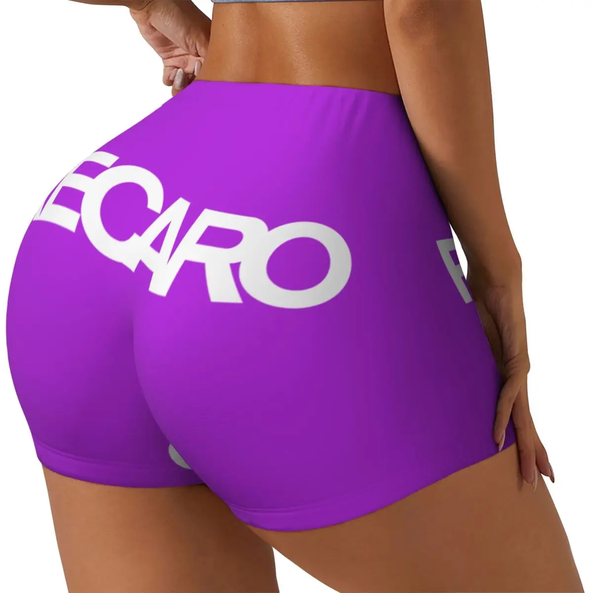 Custom Women Recaros Logo Workout Yoga Shorts Athletic Gym Volleyball Biker Shorts