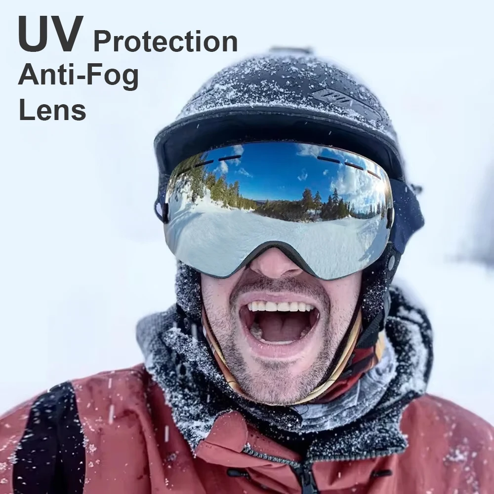 Ski brille Anti-Fog UV400 Snowboard Schnee brille Schneemobil Fahrrad brille Outdoor Sport Ski brille Snowboard Zubehör