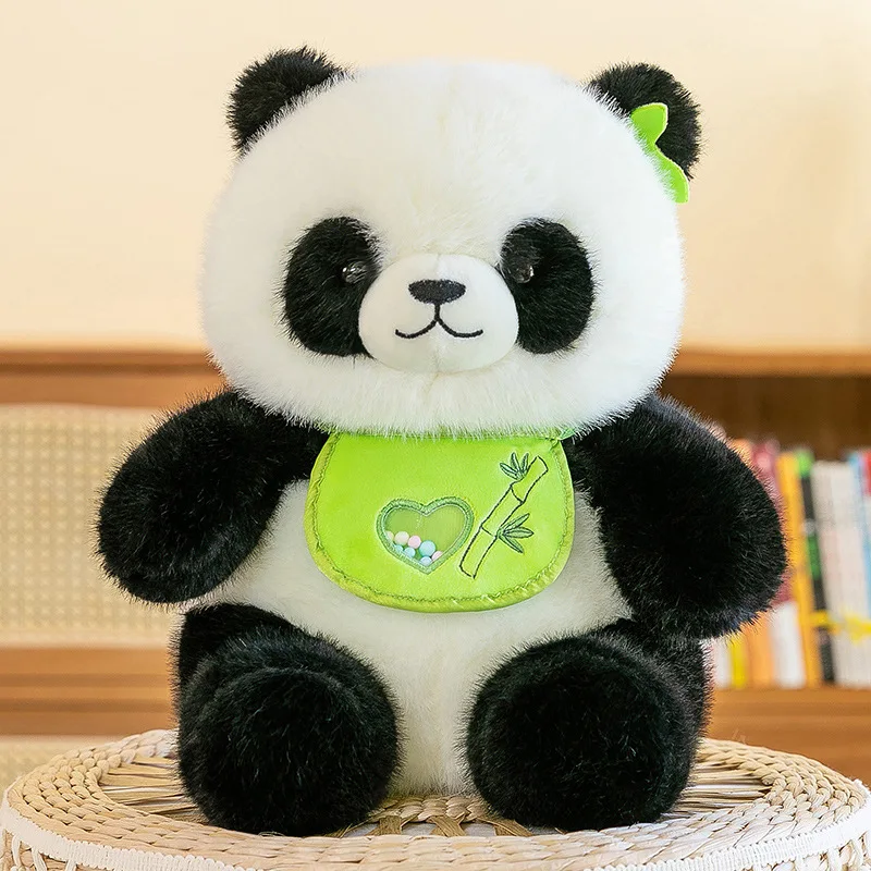 1 Stück Panda-Spielzeug, niedliches Bambus-Lätzchen, Panda-Blumenkissen, Weihnachts- und Geburtstagsgeschenk für Jungen und Mädchen, Plüschpuppe, Kuscheltiere