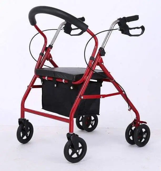 High quality shopping cart for the elderly with wheels with seat with basket to help walking scooter