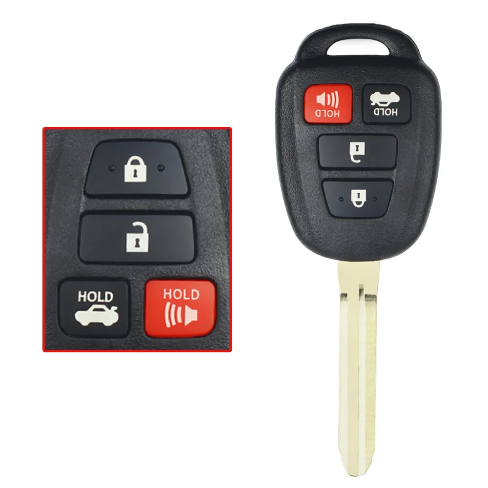 2 Pcs HYQ12BEL HYQ12BDM Auto Smart Remote 3+1B 312.1MHz-314.3MHz 4D67 Chip Car Key Fob For Toyota Camry Corolla 2014-2019