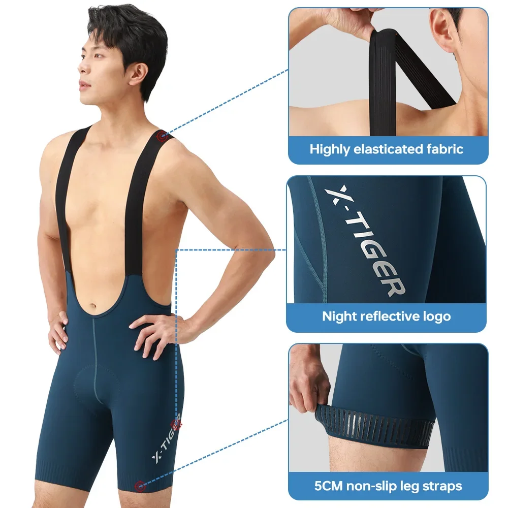 

X-TIGER Cycling Bib Shorts Bike Bicycle Shorts Pants with Pocket Clothes cycling clothes for men Quick Men cycling shorts