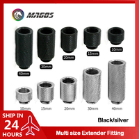 Extender Fitting 10mm 15mm 20mm 30mm 40mm M-F G1/4 Black / Silver Nickel For Computer Water Cooling Connector