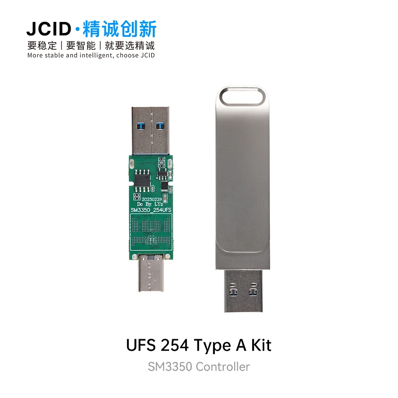 

Комплект JCID U70 UFS 254 Type A, контроллер SM3350, адаптер UFS-USB 3.0, превращает UFS-накопители из старых телефонов в высокоскоростные USB-флешки.