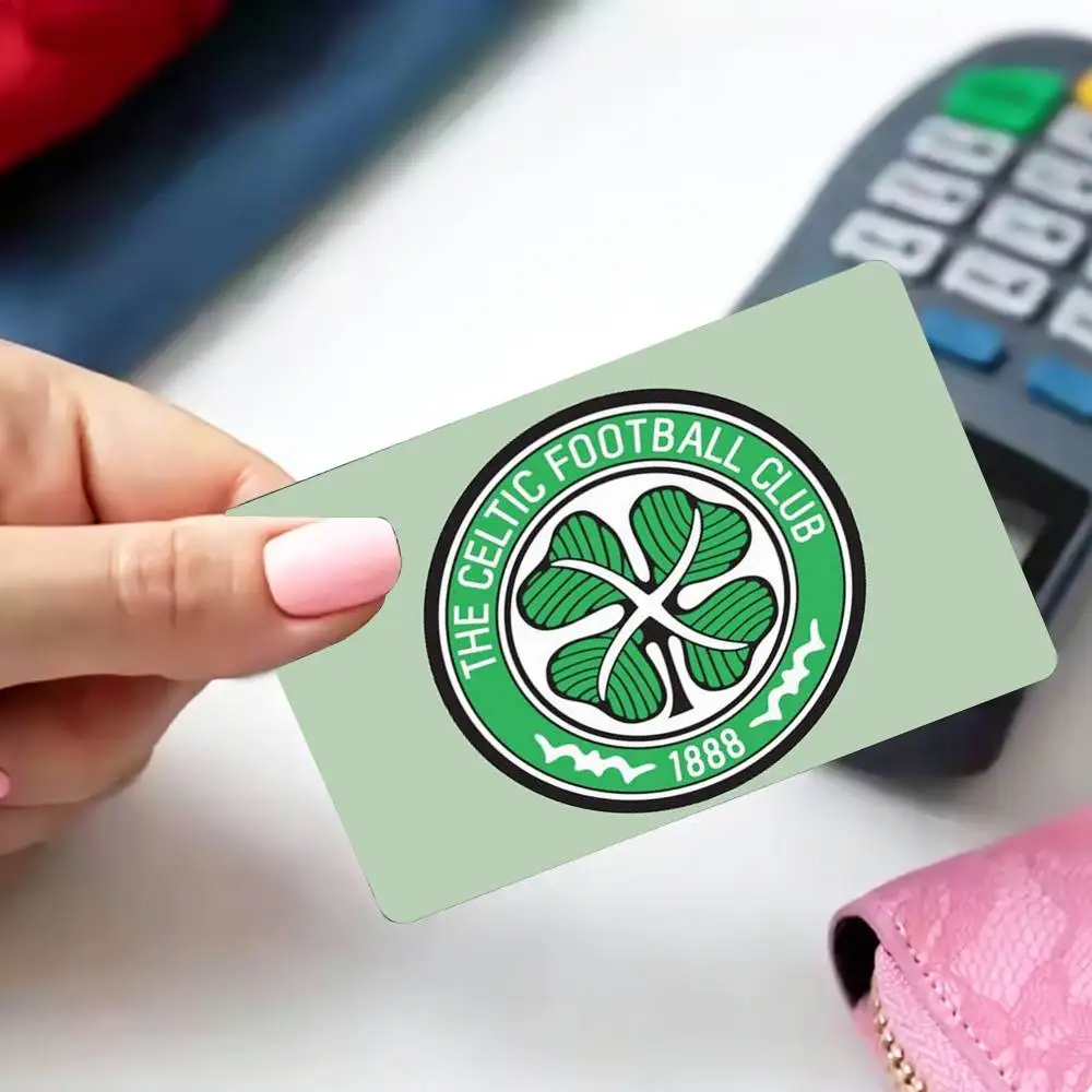 COOL C-Celtic FC   4pcs 1Set Card Stickers Small Waterproof Chip 4PCS Card Sticker Anti-Scratch