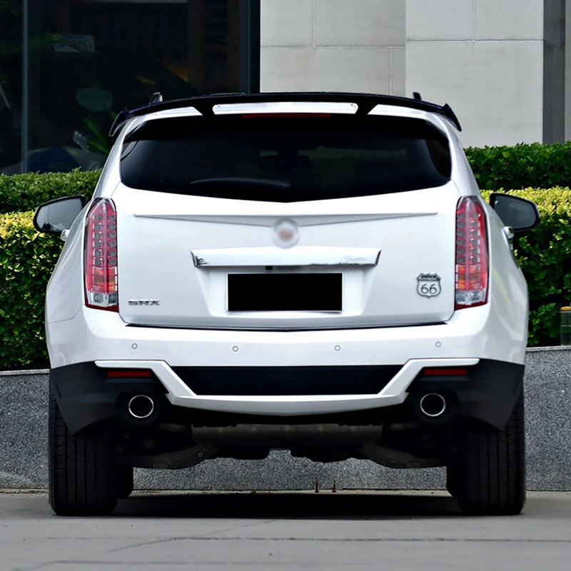 

For Cadillac SRX 2010-2015 Spoiler ABS Plastic Forging Carbon Fiber Look Rear Trunk Wing Car Body Kit Decoration Accessories