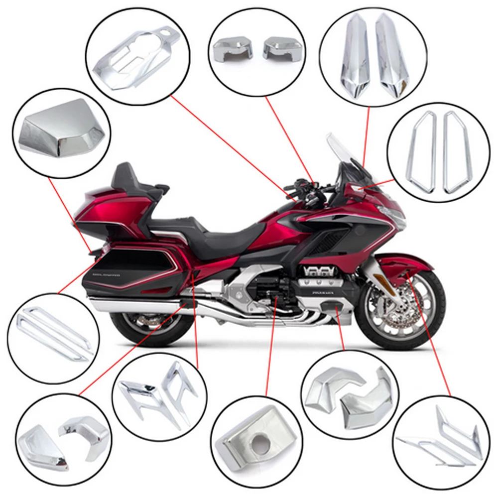 

for Honda Goldwing1800 F6B Accessories Set GL1800 Motorcycle front rear chrome trim Decorative Covers motorcycle 2018-2020