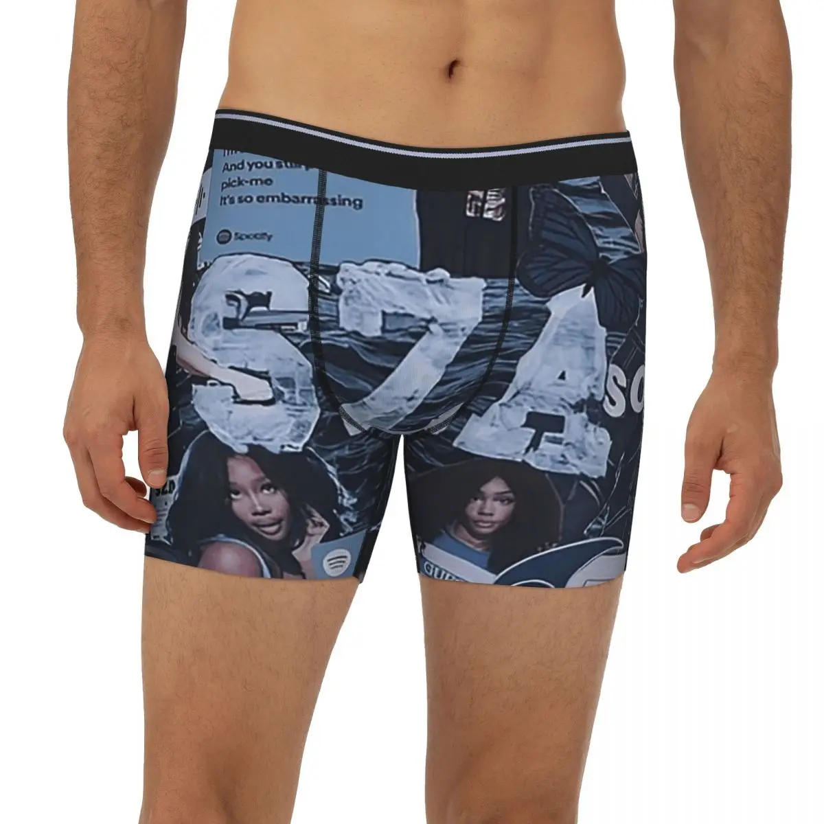 

SZA SOS Song Singer Long Boxer Underpants Short Men's Panties Comfortable Underwear for Homme Man Boyfriend Gift