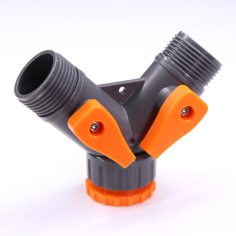 

1pc 1/2" 3/4" Y-type Ball Valve Hose Adapter 2-way Tap Quick Connector for Garden Faucet Irrigation Pipe Tube Fitting Stop Water