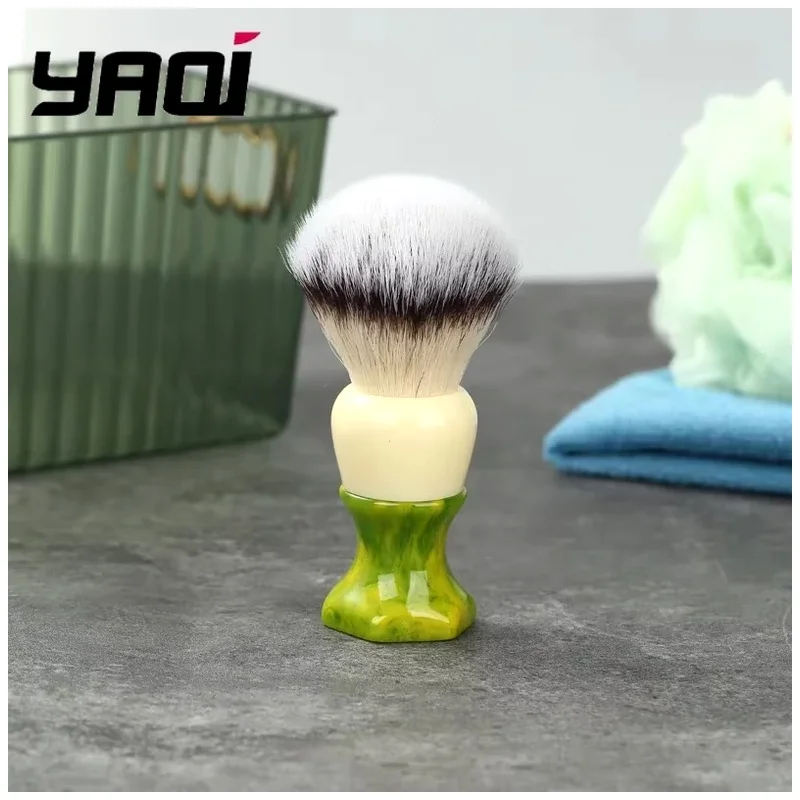 YAQI Ever-Hopeful Mens Gift Men's Wet Shaving Brush Silver Cat's Wet Shave Tools Whisker Synthetic Hair Grooming Tool