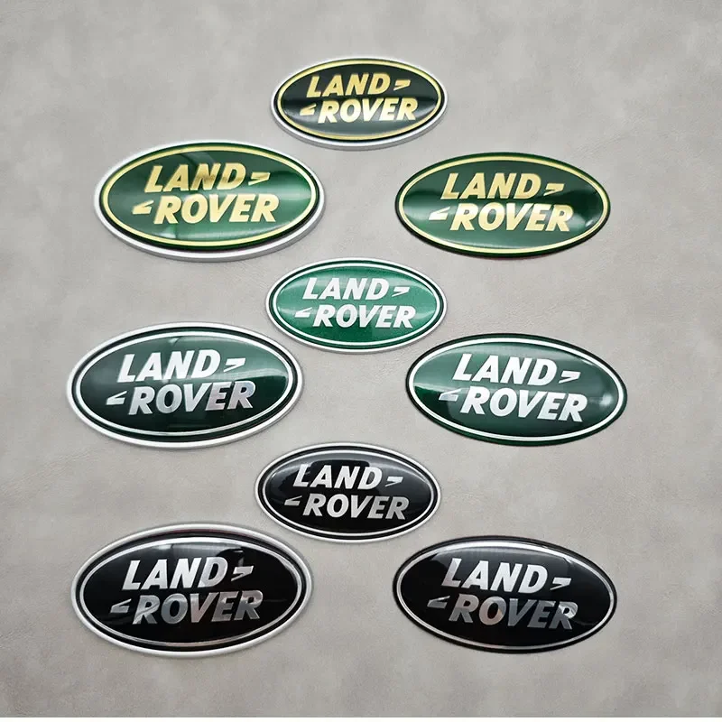 3Pcs Aluminium Logo Land Rover Emblem Car Front Sticker Rear Trunk Fender Badge For Land Rover Freelander Discovery Defender