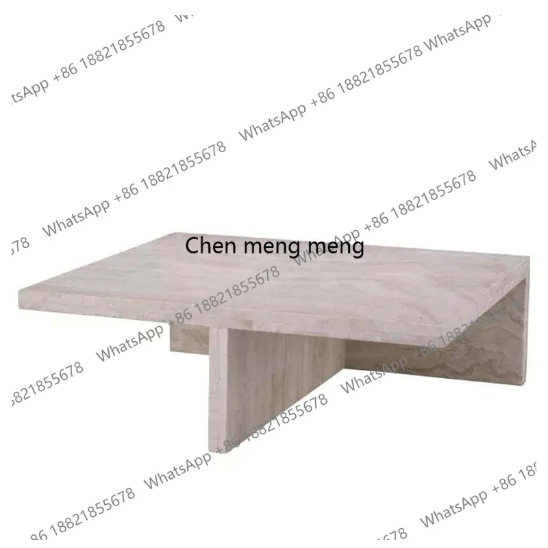 cc182Natural travertine coffee table Modern minimalist home coffee table Art luxury high sense creative tea table