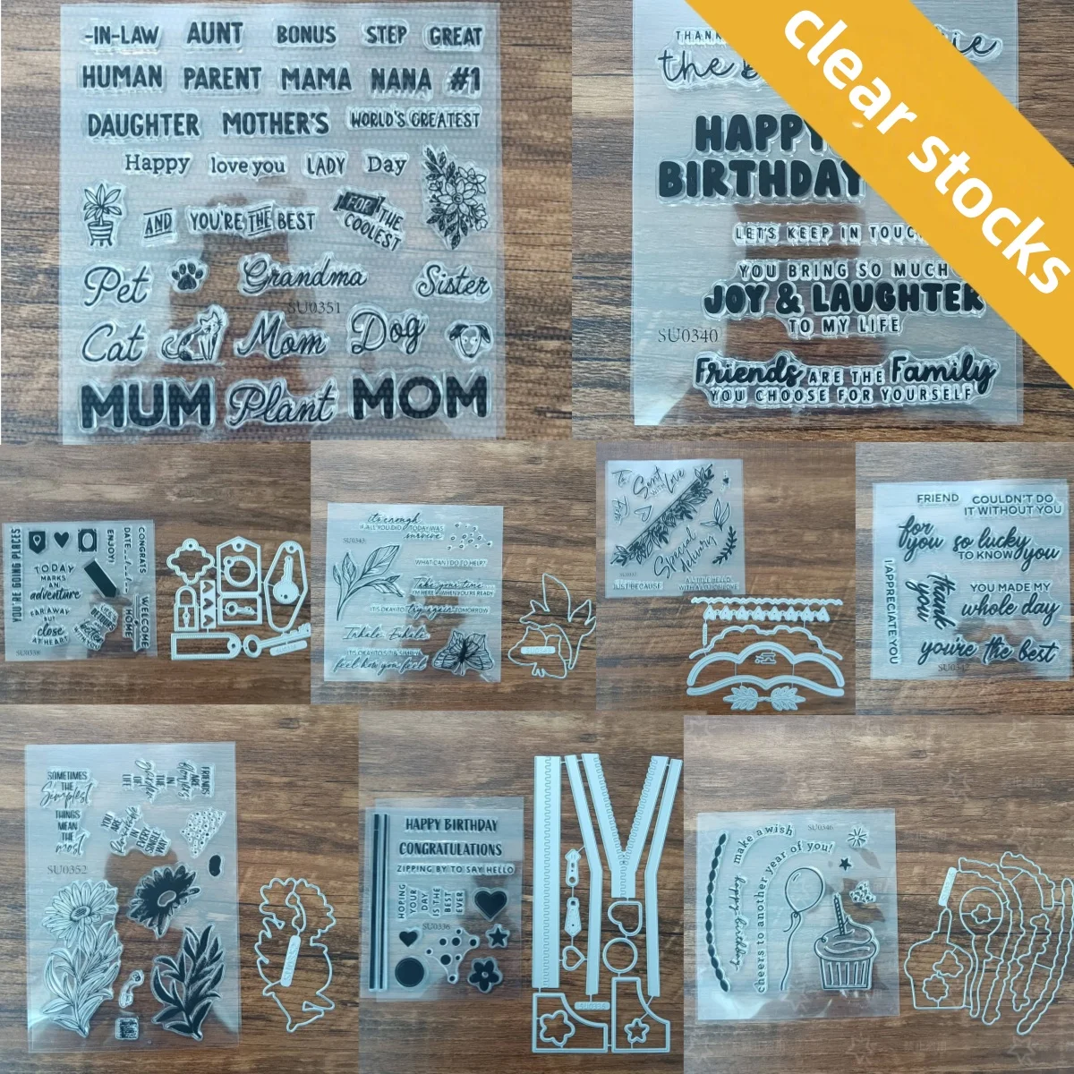 

Hearts Birthday Animal Balloon Tree Clear Stamps Metal Cutting Dies for DIY Making Card Scrapbook Template Decoration