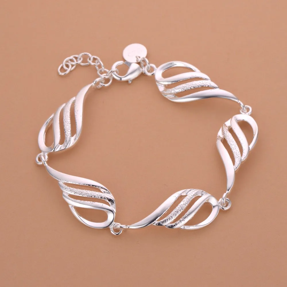 

New 925 Sterling Silver Bracelets for Women Men Wedding Jewelry Engagement Charm Simple Classic Party Fashion Gift Chain