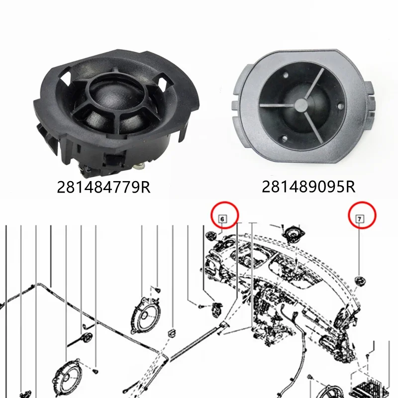 

Car Interior Speaker Tweeter Head Loudspeaker Instrument Horn For Renault Koleos II Latitude Megane Fluence Scenic Talisman Clio