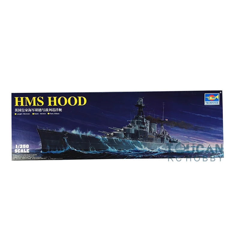 

Trumpeter 1/350 Royal Navy HMS Hood Battle Cruiser Модель 05302 Статический набор «сделай сам» для коллекционеров военных кораблей