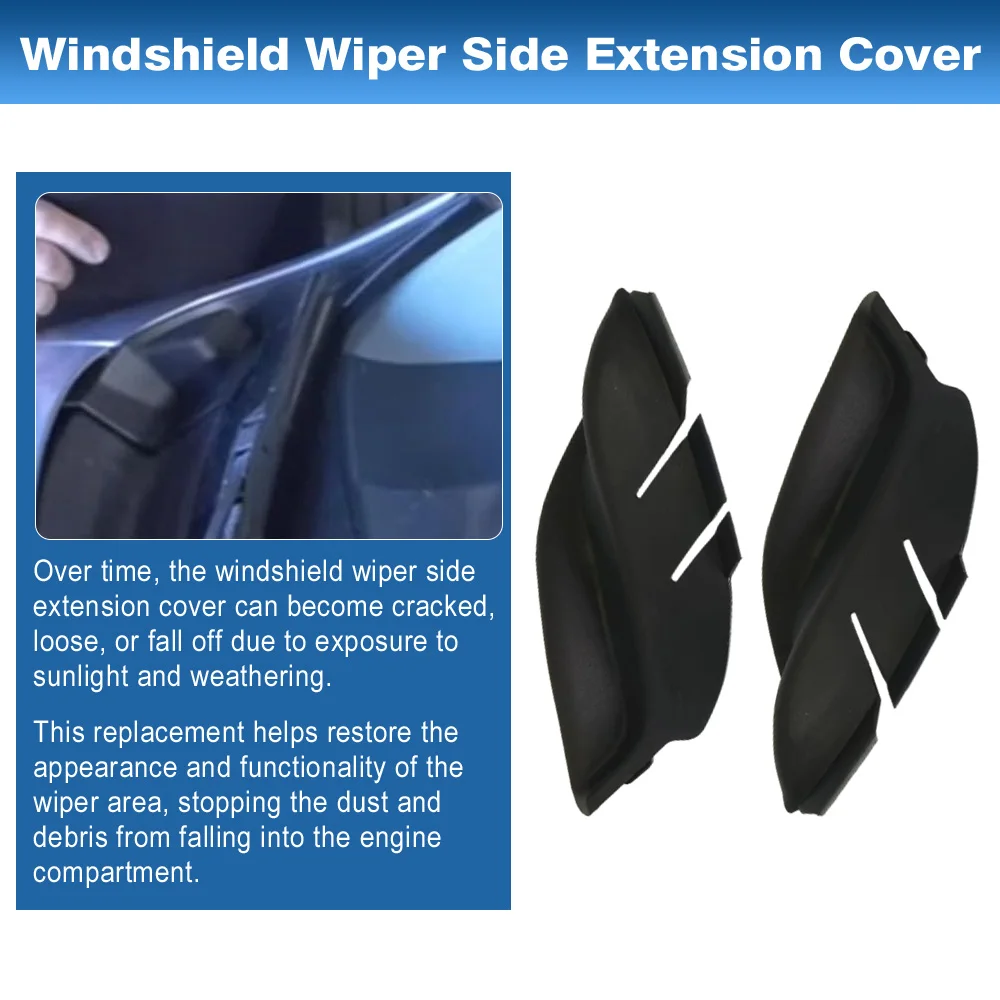 Pair Front Windshield Wrap Corner Trim Left and Right For Jeep