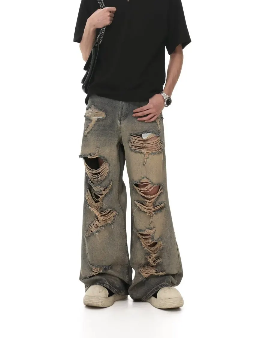 

Ретро-джинсы в американском стиле, унисекс, свободные широкие брюки, повседневные летние джинсы со средней посадкой, на молнии, прямого кроя