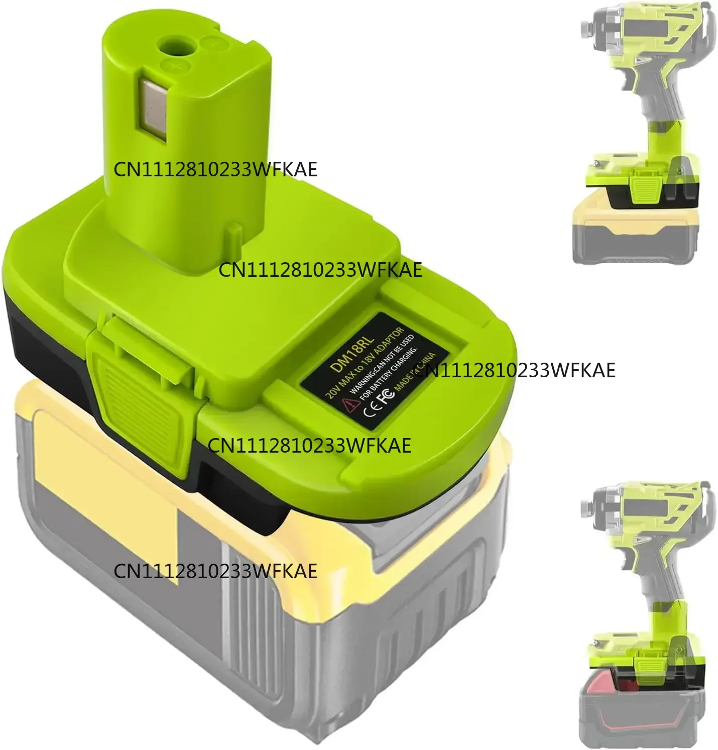 DM18RL Converter Battery Adapter for Milwaukee 18V for Dewalt 20v Max Llithium Battery Convert to for Ryobi Power Tools Drill