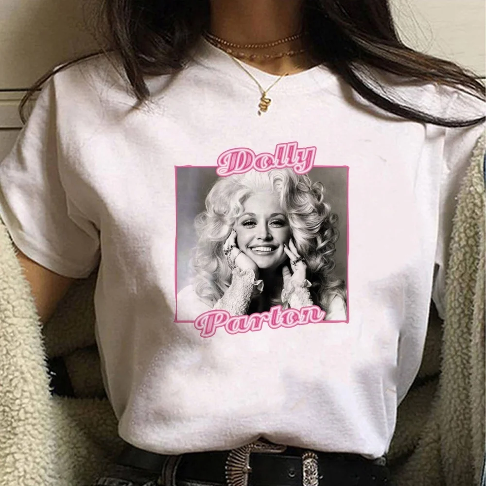Dolly Parton shirt women dollette kawaii party jojifuku graphic top tees meme goth Psychedelic cutecore aesthetic