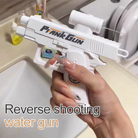 Creative 2-Way Water Spray Gun Reverse Splash Toy for Prank Press Spray Squirt Gun Double Directional Water Gun Fun Outdoor Toy
