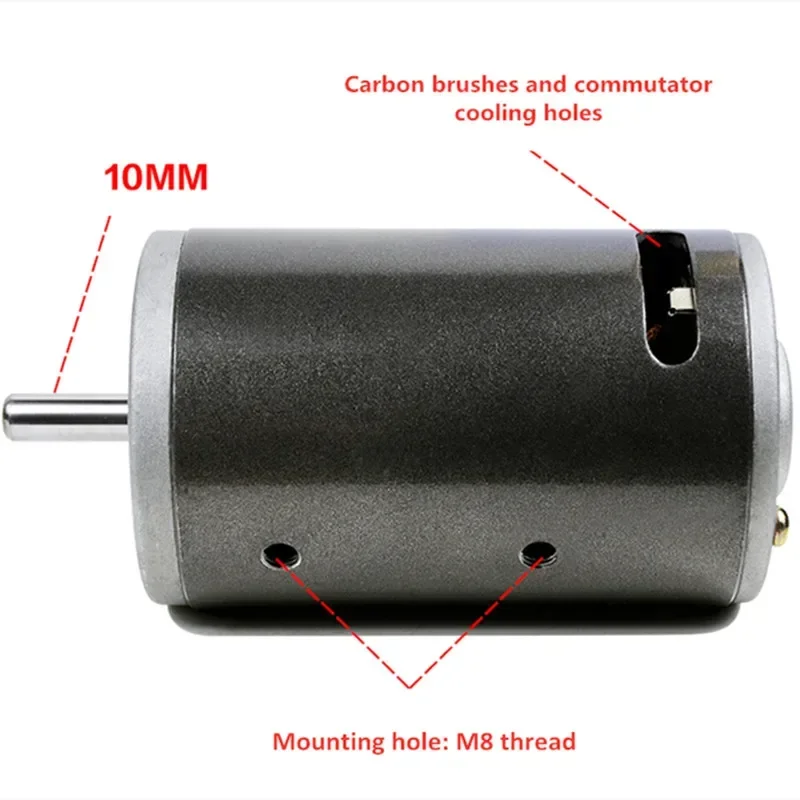 77 مللي متر DC220V مزدوج كروي المحرك 350 واط/680 واط 7000 دورة في الدقيقة ل مخرطة المغزل آلة حبة محرك الطاقة 36 فولت-220 فولت 10 مللي متر رمح #5