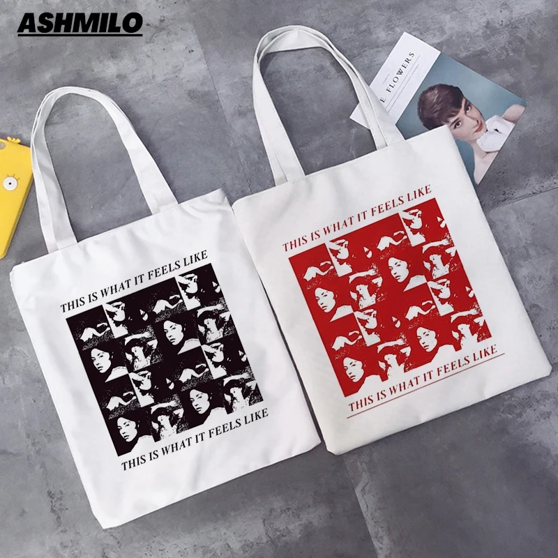 Women Canvas Tote Bags Gracie Abrams Vintage Graphic Shoulder Shopper Bag Storage Travel Bag Handbag Shopping Fans Bag
