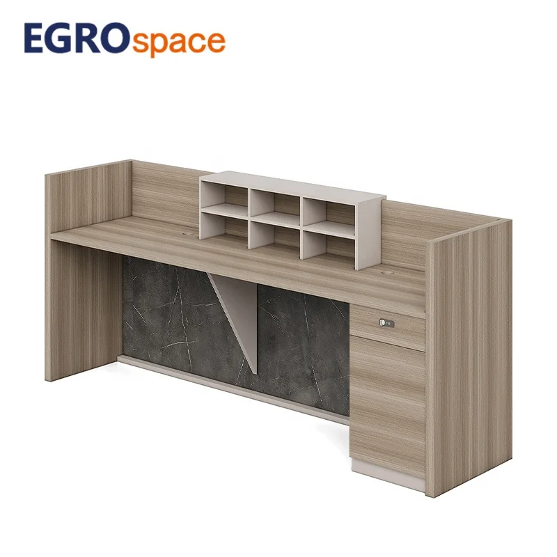 

Wooden Beauty 2 Person Small Modern Office Reception Desk