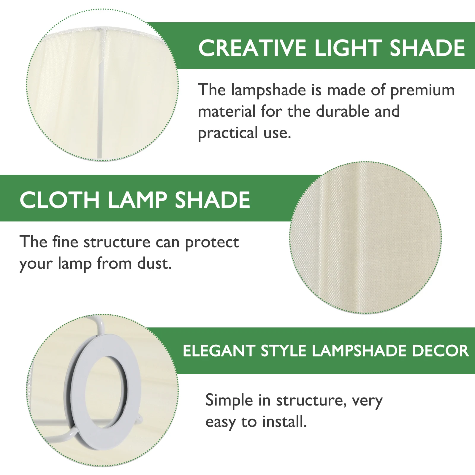 

1pc Creative Lamp Shades Accessories Decorative Table Cloth Lampshade Elegant Style Bedroom Light Cover Adornment Beige for Room