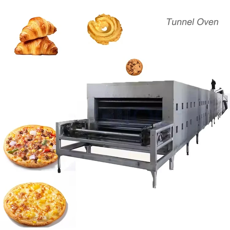 Commercial Automation Continuous Electric or Gas Customized Length Fired Tunnel Oven for Burger Bread Cookies