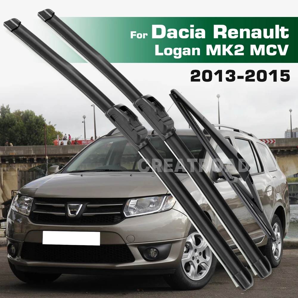 

GREATROAD Стеклоочиститель с левым и правым рулем, комплект передних и задних щеток стеклоочистителя для Dacia Renault Logan MK2 MCV 2013-2015, лобовое стекло, окно