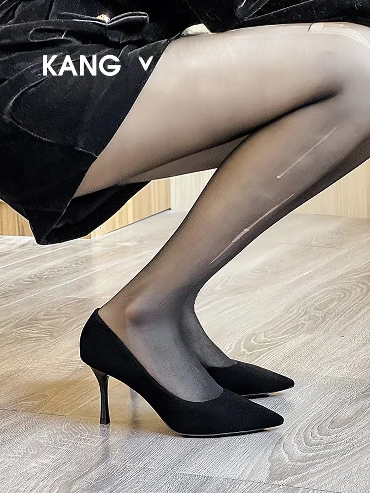 Black High Heels Women's Thin Heel 2026 New Summer Sexy Single Shoes Professional Not Tired Foot Work Women's Shoes