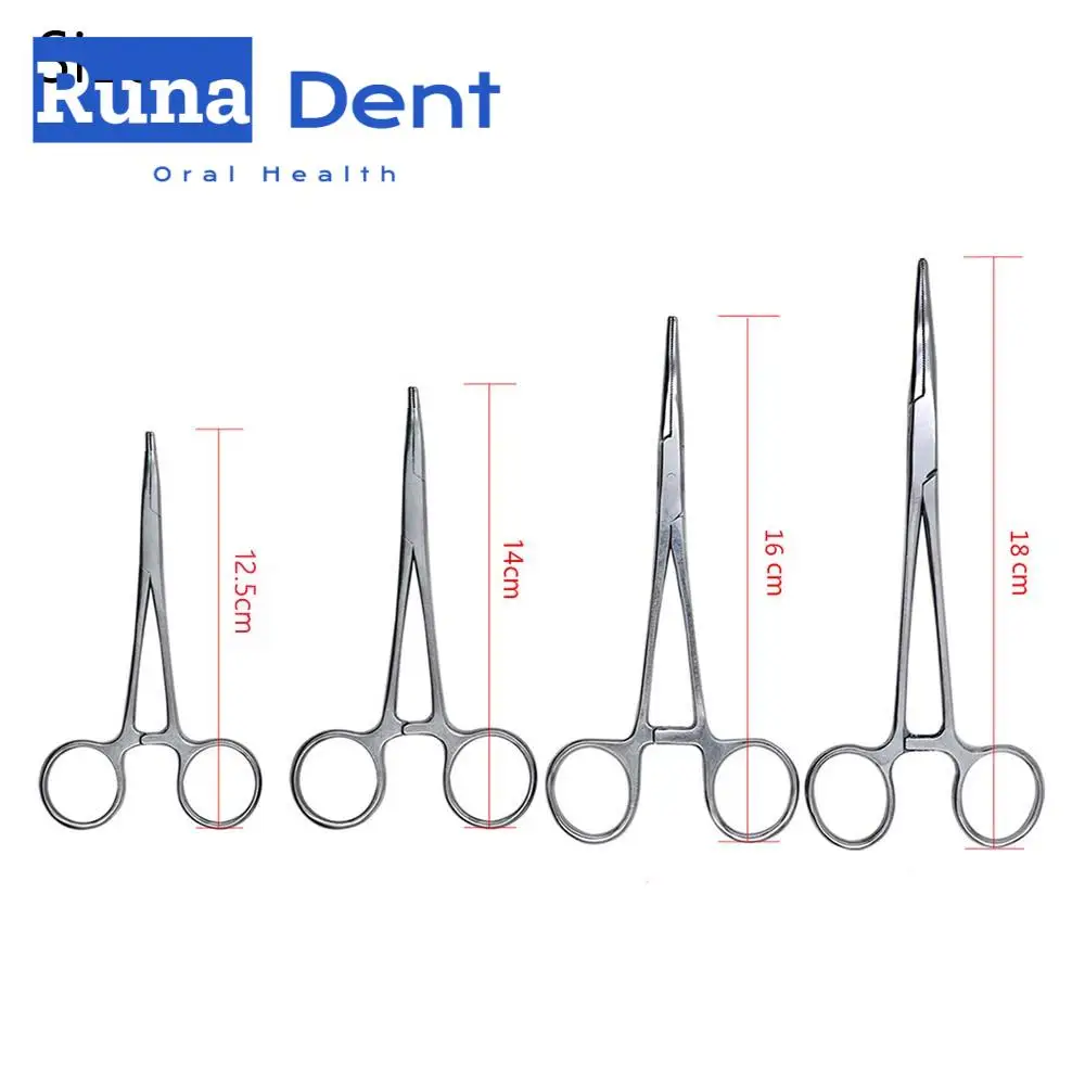 Dental Needle Holder Forceps Surgical Hemostats Plier Orthodontic Tweezer Dentistry Tool Locking Stainless Steel Straight/curved