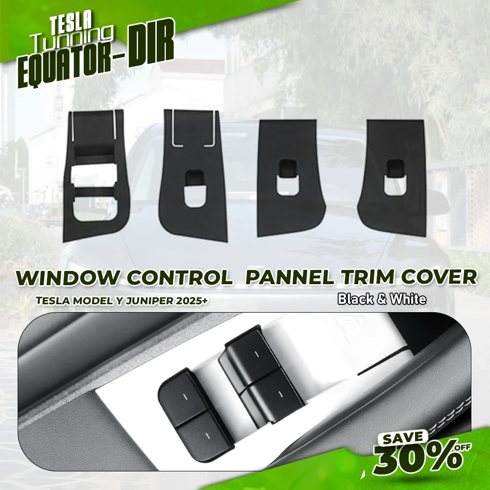 For Tesla Model Y L Juniper 2025-2026 Interior Window Panel Silicone Mat & Switch Button Film Protector, Car Styling Decals