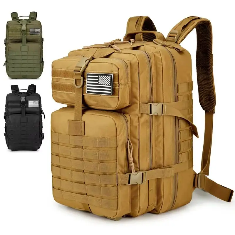 Unisex Adjustable Hiking Backpack with Shoulder Straps Zipper Closure Travel Sports Camping Mountaineering Cycling Outdoor Folda view 2