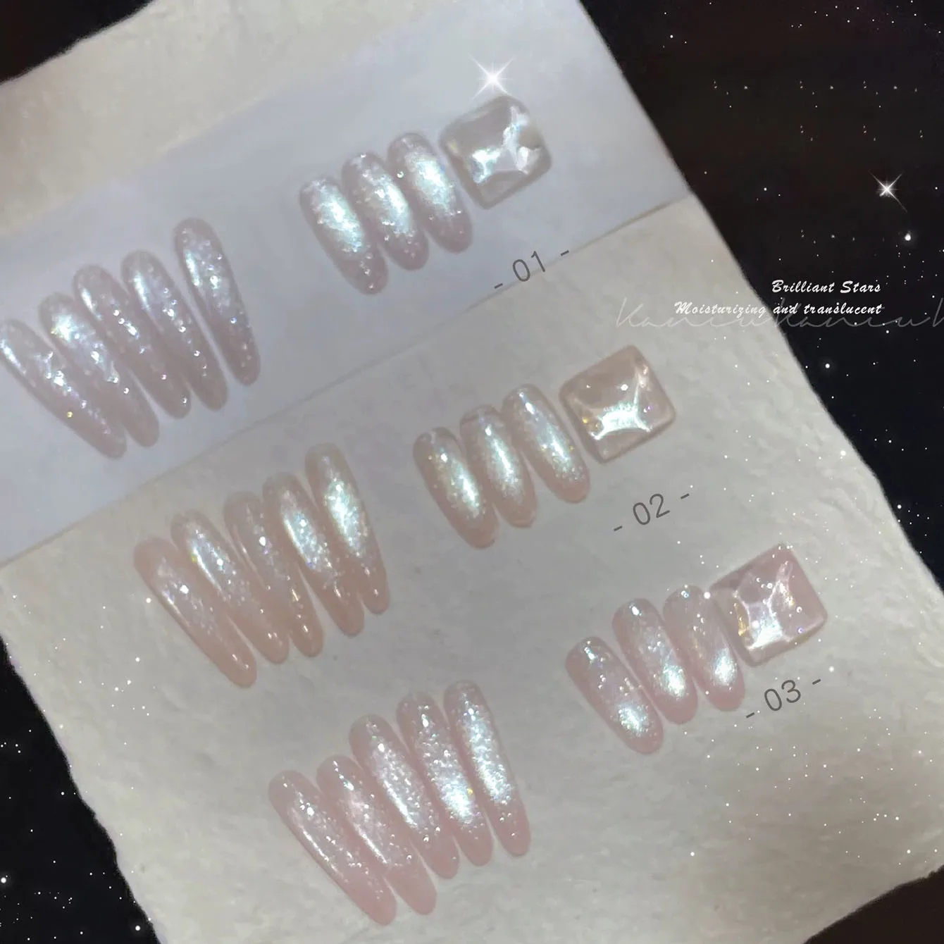 MIANEL 10ML Summer Snow White Nails Fairy Satin Glass Bead Cat Eye Gel Nail Polish Gold Gloss Nail Polish Nail Art Salon