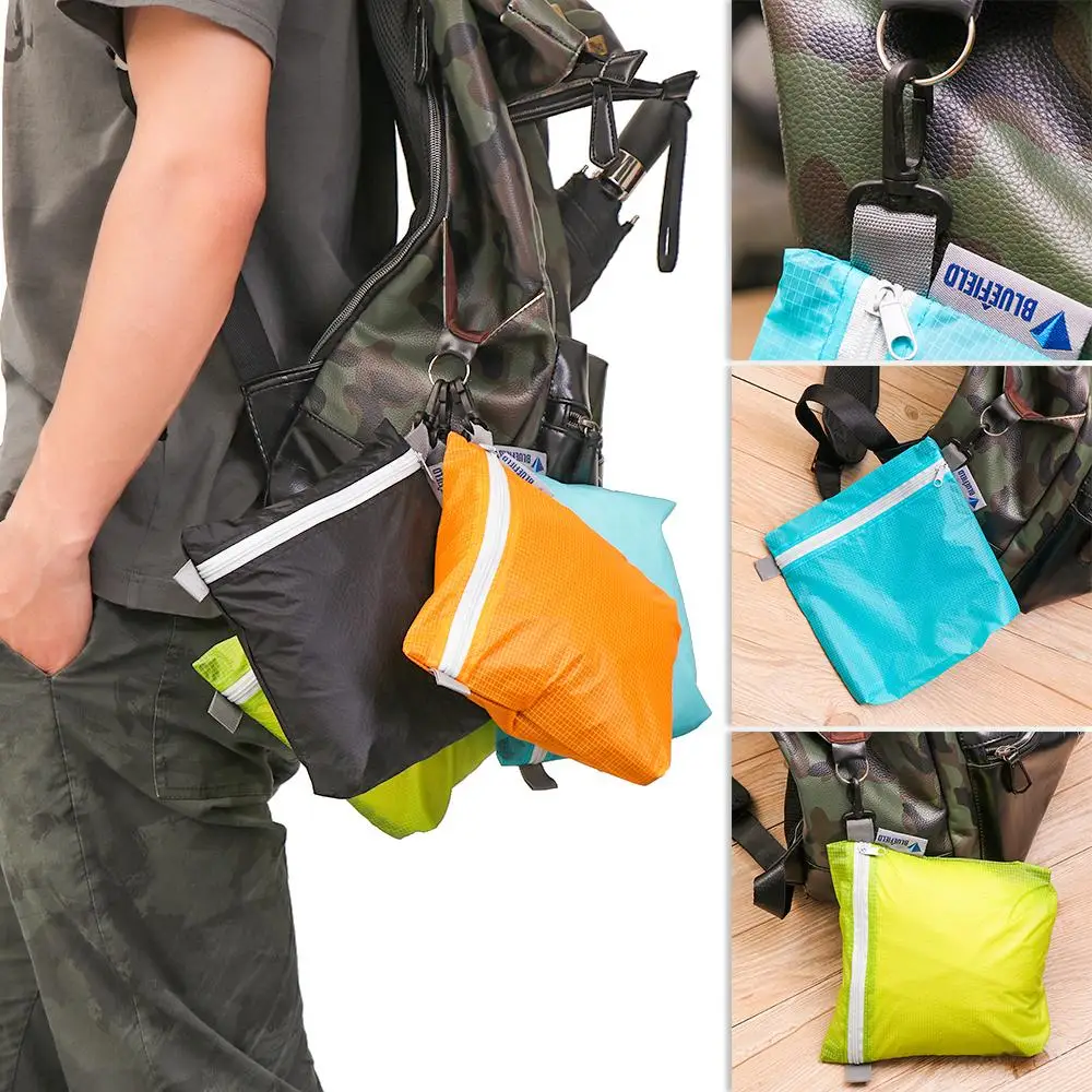 

Pocket Portable pouch Zipper Storage Tool Outdoor Organizer Backpack Rain Cover Waterproof swimming bags Travel Cosmetic Bag