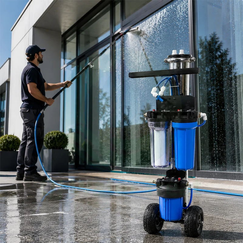 Mobile water system, no water stains, suitable for cleaning car windows, solar panels, RVs, and outdoor homes