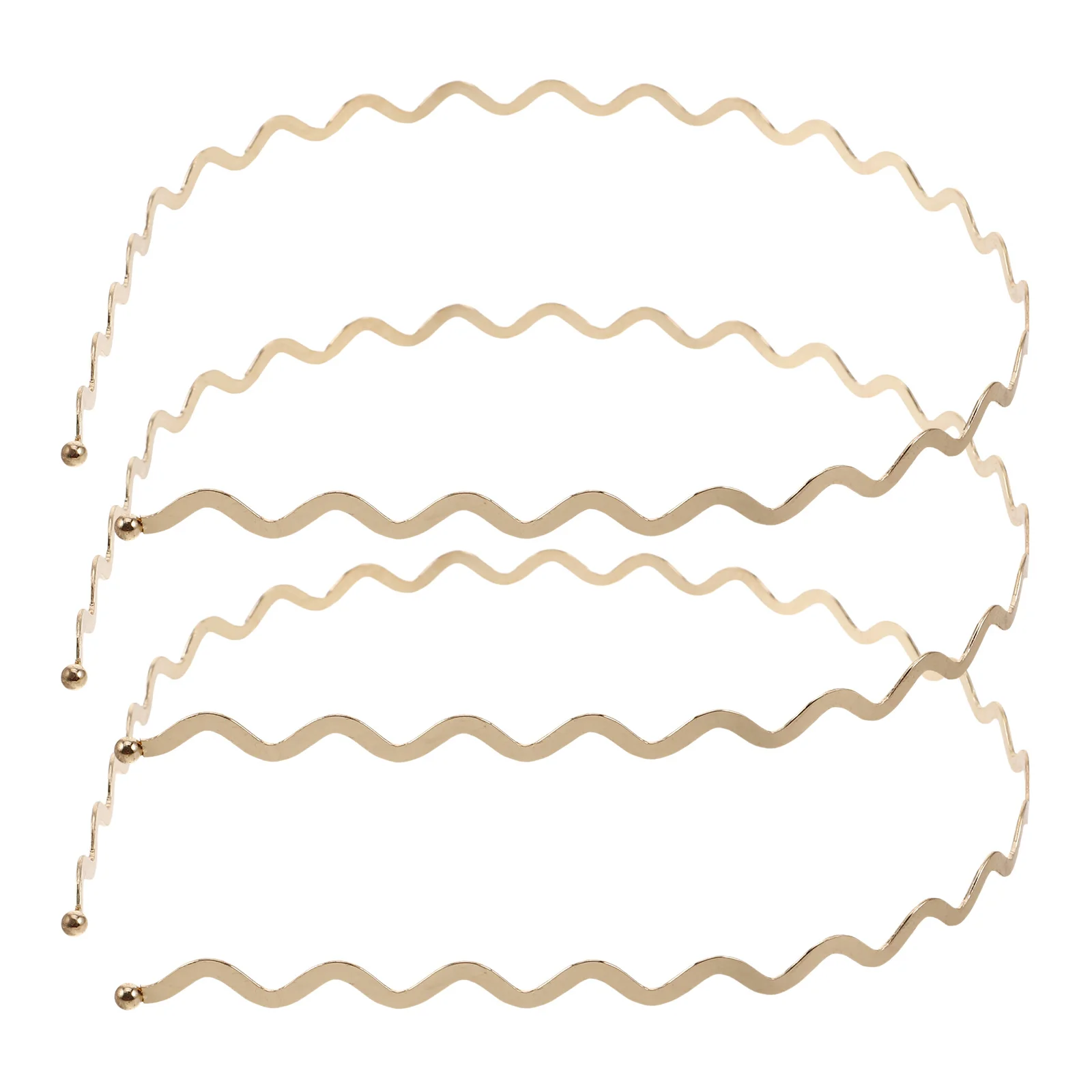 

3Pcs Metal Wavy Headbands Thin Crown Headbands for Women Girls Bridal Wedding Party Makeup Yoga Hair Accessories