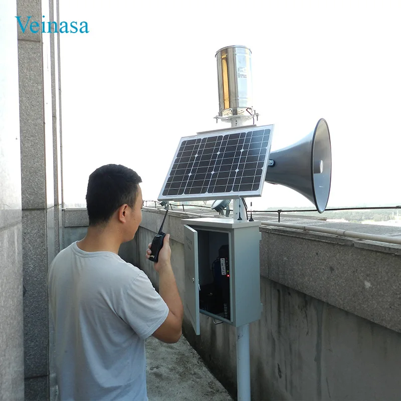 High-pitched Loudspeaker Rain Warning Station XS-YLJB Wireless SMS Broadcast Solar Energy Heavy Rainfall Torrents Alert Sichuan