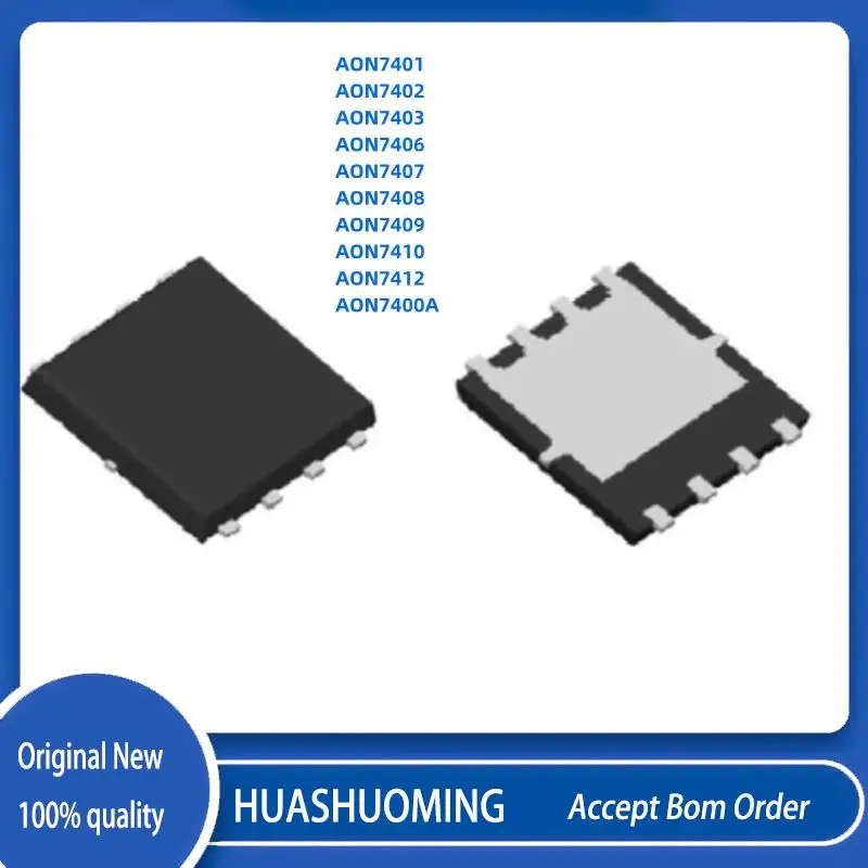 20 sztuk / partia Nowy AON7401 AON7402 AON7403 AON7406 AON7407 AON7408 AON7409 AON7410 AON7412 AON7400A QFN-8