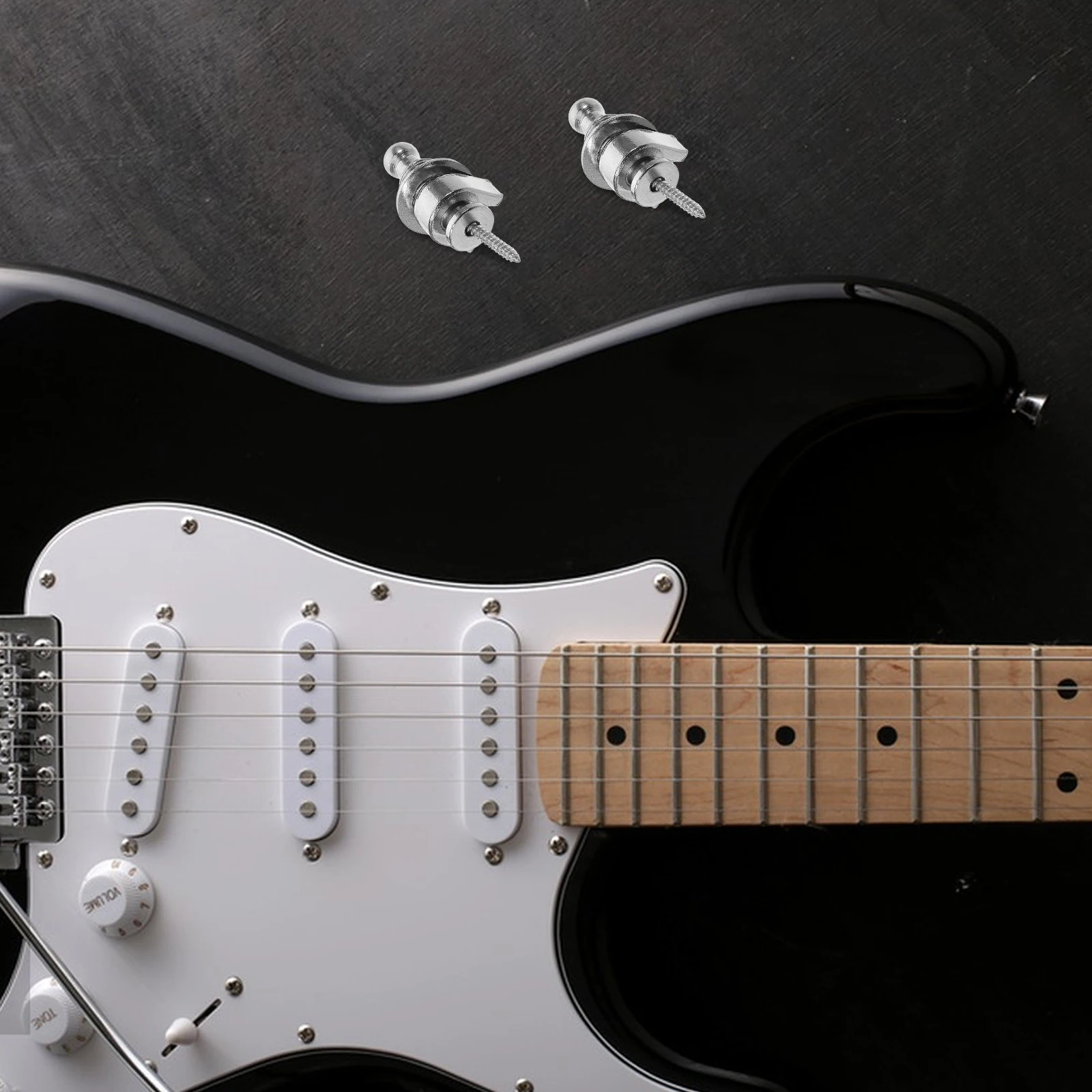 

Guitar Strap Buckle Electric Bass Locks Accessories Silver Metal Acoustic Retainer