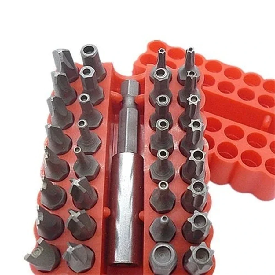 

33pc Professional Security Bit Set - Tamper-Proof Multi-Type Screwdrivers with Magnetic Bit Holder - Essential Tools for Home Re