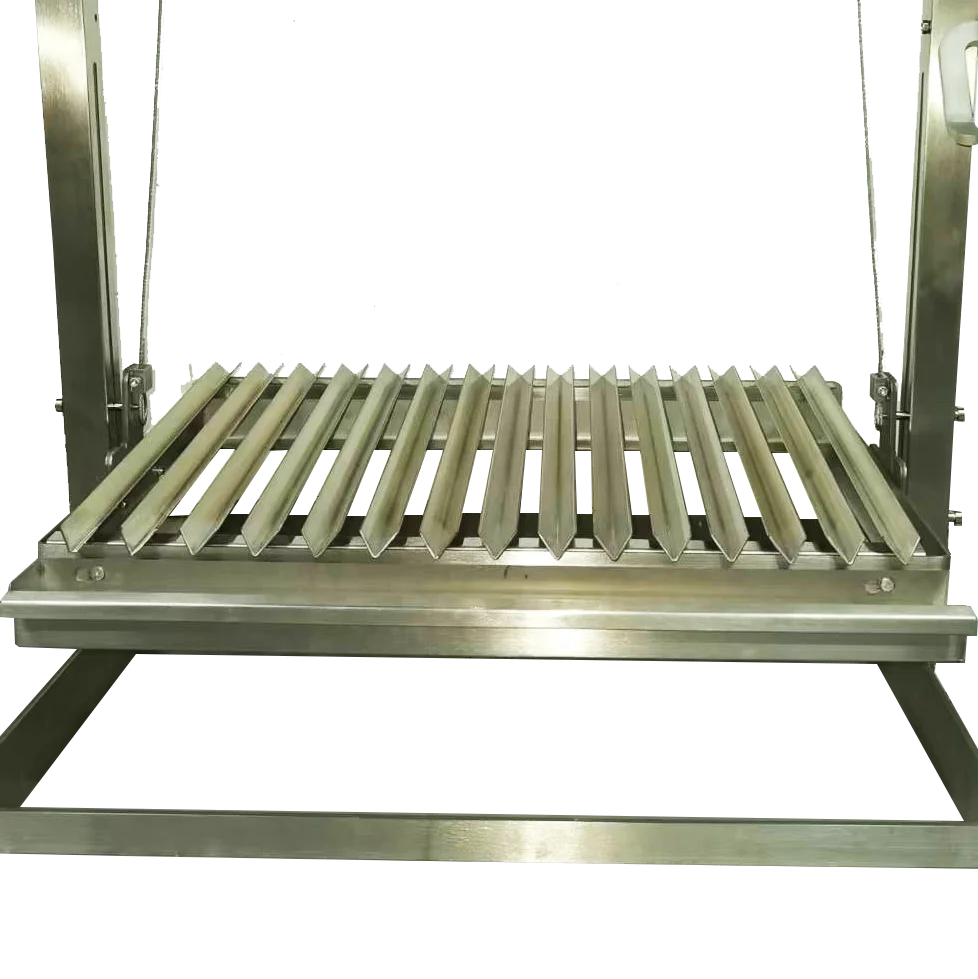 Catraca de carvão de madeira de 30 "e sistema de elevação de lingueta de aço inoxidável Asado Parrilla/Santa Maria/Garrelhador argentino GK740E